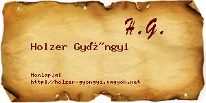 Holzer Gyöngyi névjegykártya